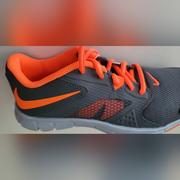 Used Once, Almos New,  Nike Orange and Grey Sneakers with Cushioned Midsole - Picture 5 of 10